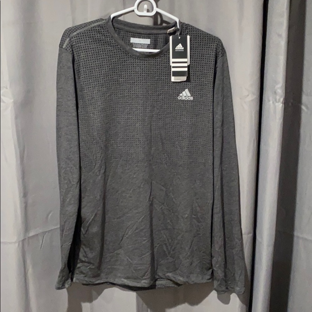 Grey long sleeve adidas shirt